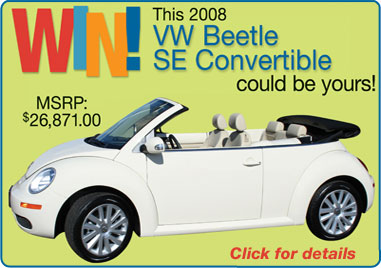 Win a VW Beetle Convertible!